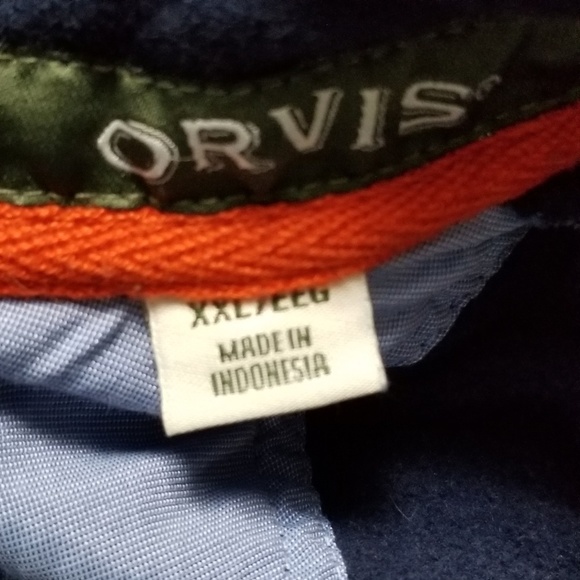 Orvis 1/4 Zip Sweatshirt Blue Cotton Blend XXL - Picture 4 of 6